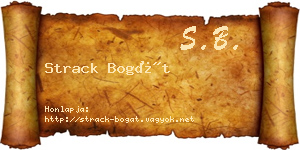 Strack Bogát névjegykártya